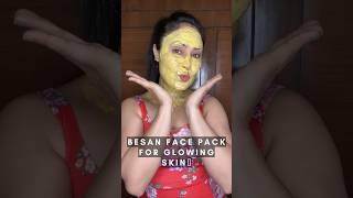 Besan Face Pack For Glowing Skin?✅♥️ facepack diy homeremedies selfcare glowingskin shorts