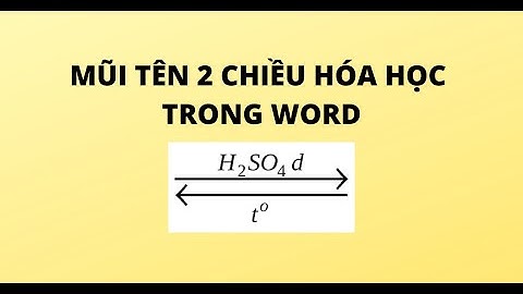MŨI TÊN 2 CHIỀU HÓA HỌC TRONG WORD