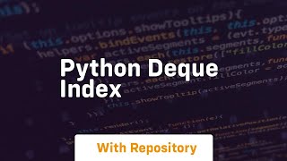 python deque index