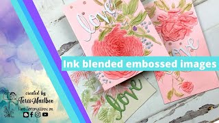 Embossed Floral Wedding Cards