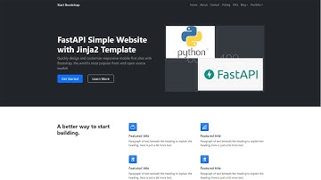 FastAPI Simple Website with Jinja2 Template