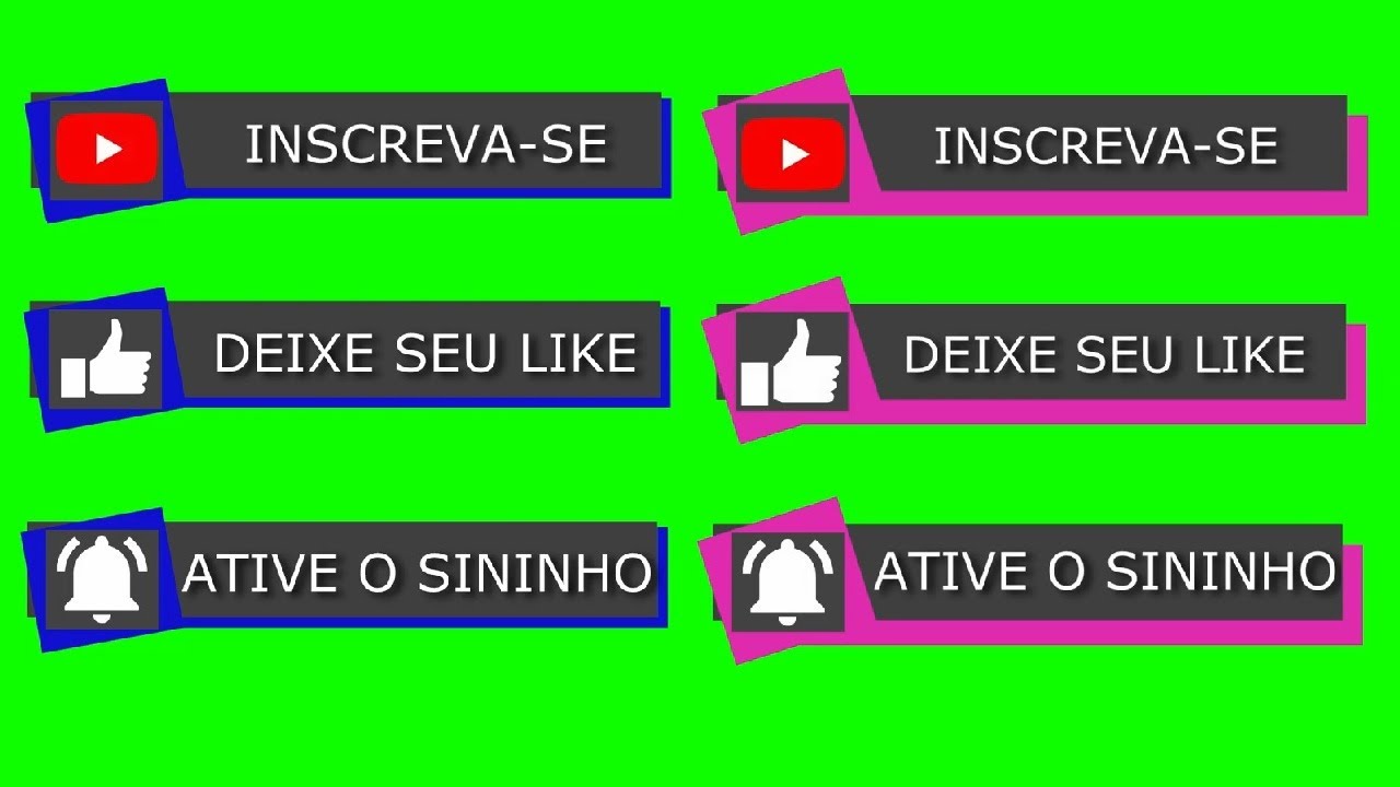 Green Screen Inscreva-se [Curta o Vídeo, Inscreva-se no Canal e Ative as  Notificações] Chroma Key