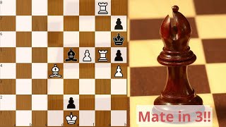 One of the most beautiful Checkmate in 3 Puzzle | Chess Compositions | White to play and mate in 3! screenshot 4