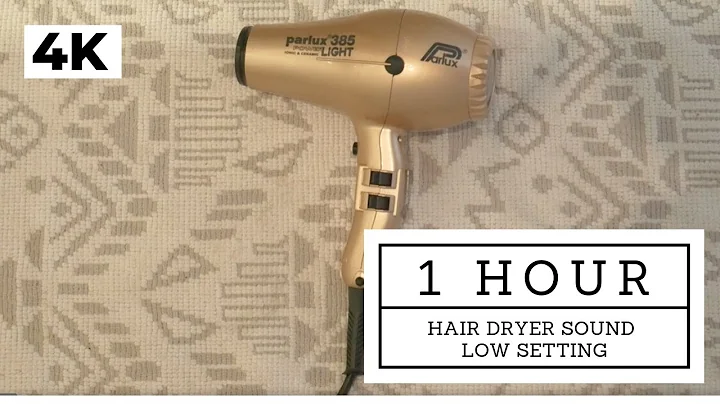 Relaxing hair dryer sound low setting 1 hour background white noise ambience study sleep no talking