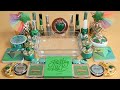 "Fantasy Green"Mixing Eyeshadow, and koreaslime,parts,glitter Into Slime!Satisfying Slime Video★ASMR