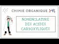 Chimie orga  nomenclature des acides carboxyliques