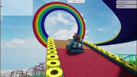 rainbow road - theme park tycoon 2 go kart track