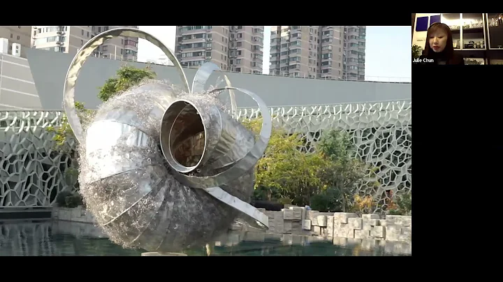Tour of Jing'an Sculpture Park in Shangai with his...