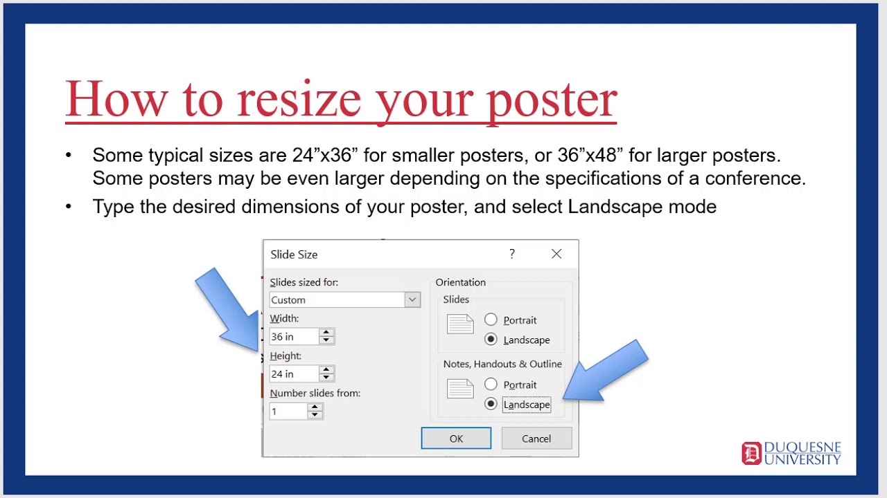 resize powerpoint presentation for email