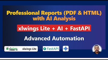 Python  in Excel | xlwings Lite |Automated Analytics & Reporting - Professional PDF & HTML Reports