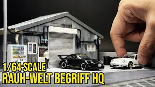 Building a RauhWelt Begriff (RWB) Japan Garage Diorama in 1/64 scale