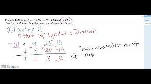 Deltamath: Synthetic Division to Find Zeros (Level 1)