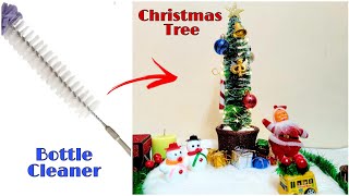 DIY Christmas Tree from Old Bottle Brush | How To Make A Christmas Tree