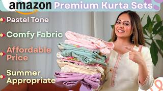 Amazon Affordable Pastel Kurta Sets Haul for Summer | Elegant &amp; Comfortable Looks | Mahima Giri