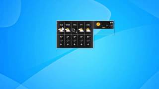 Black Weather Widget for Windows 7 screenshot 1