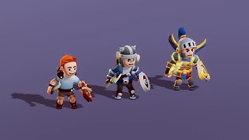 www.Meshtint.com | Male Knight Pack 01 Cute series - Character samples
