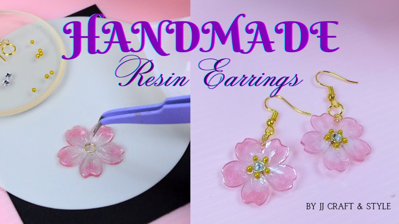 Handmade resin jewelry flowers earrings for mom How to make jewelry