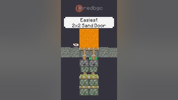 How to Make an Easy 2x2 Sand Piston Door. #minecraft #mc #mcpe #gam...