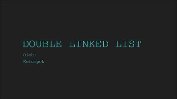 Traversing pada Double Linked List Linear