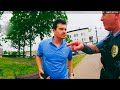 Moments Before He Head Butted An Officer
