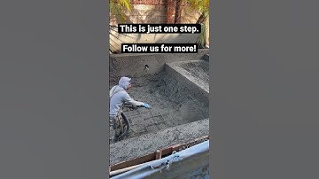 How we build swimming pools! Satisfying step of applying concrete aka Shotcrete