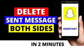 How To Delete Sent Message On Snapchat From Both Sides 2022 ( Android + ios iphone)