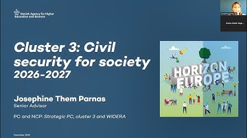 Webinar on the Work Programme 2026-27 for Cluster 3: Civil security for society