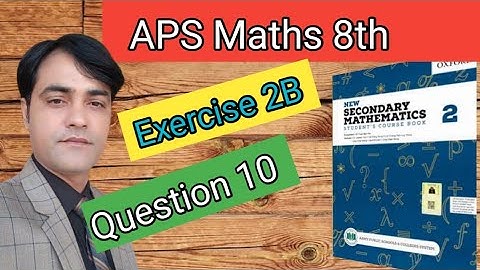 Exercise 2B Question No 10  II APS Maths 8th II New Secondary Mathematics Book 2. Pythagoras Theorem