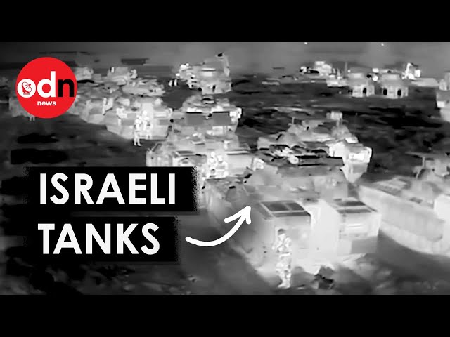 Drone Footage Shows Huge Numbers of Israeli Tanks Amassing Near Rafah