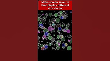 Make screen saver in that display different sizes circle filled with diff. colors| C Graphics