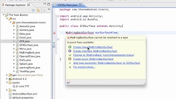 Android Application Development Tutorial   67   Setting up a SurfaceView class