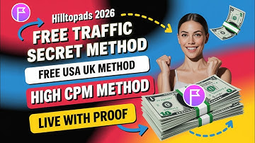 Hilltopads Free Secret Traffic Method 2026 🤑 Smart Link USA UK Traffic Method | Hilltopads New Trick