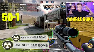 I got a DOUBLE NUKE with a SNIPER on NUKETOWN! 50-1 Gameplay (Call of Duty Mobile Multiplayer)