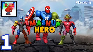 Mashup Hero - Gameplay Walkthrough Part 1 Max Levels Split Superhero Games (iOS, Android) screenshot 2