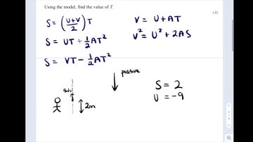 SUVAT Equations 1 - 2018 AS Applied Maths Paper Question 6