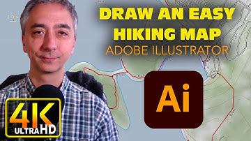How to Draw a Simple Hiking Map in Adobe Illustrator CC (4k UHD)