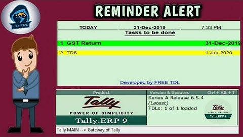 TDL for Reminder Alert ||Task to be done||