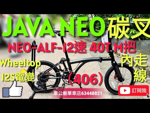 #java #javaneo   2026 JAVA NEO-406-ALF-EX12 （黑色）20吋（CARBON前叉），油刹鋁合金 三摺車 小布款👍少量到貨（內走線！）Wheeltop電變 12速
