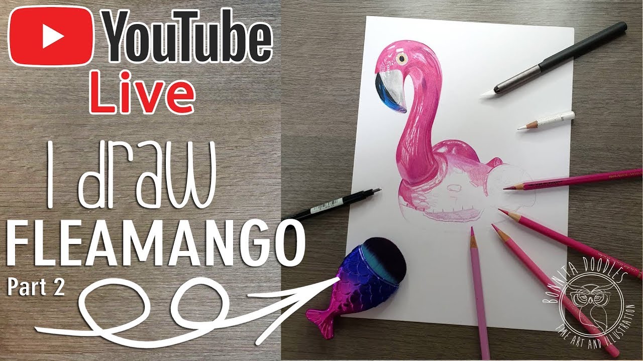 faber castell consultancy Shiny Flamingo tutorial Live pt3