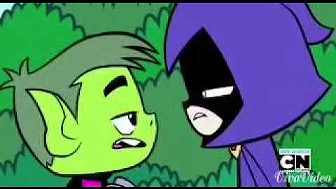 Teen titans go -Beast boy and Raven Kiss ♥♥