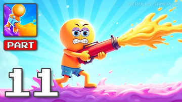 Dye Hard - Gameplay Walkthrough Part 11 - Fight for Control in a Colorful Clash (iOS, Android)