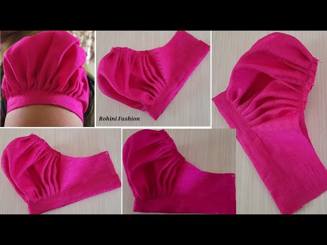 Beautiful designer puff sleeve design | Simple and easy method of stitching class=