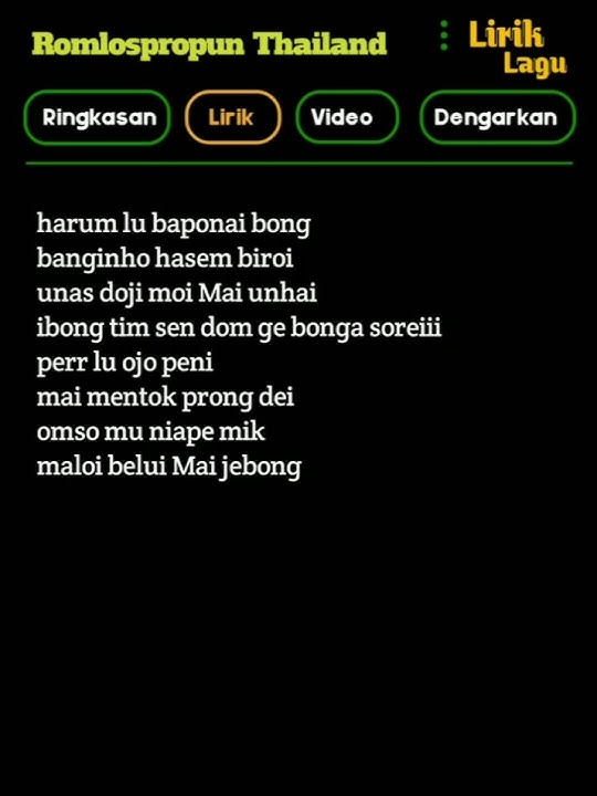 - Romlospropun - Lirik Lagu #liriklagu #laguthailand #romlospropun