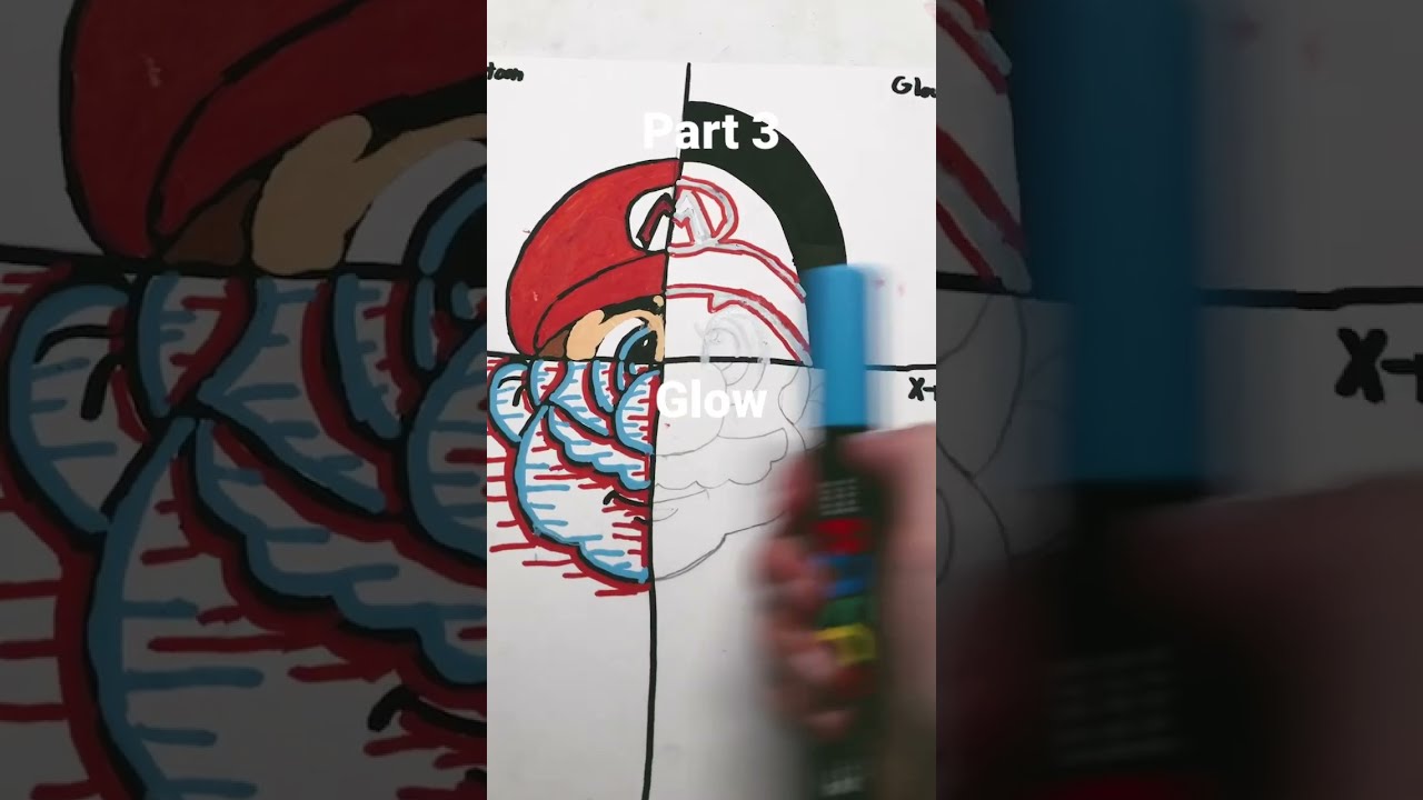  Art 600subs 1000subscriber Shorts Day 3 Of Drawing Mario In 4 Different Styles