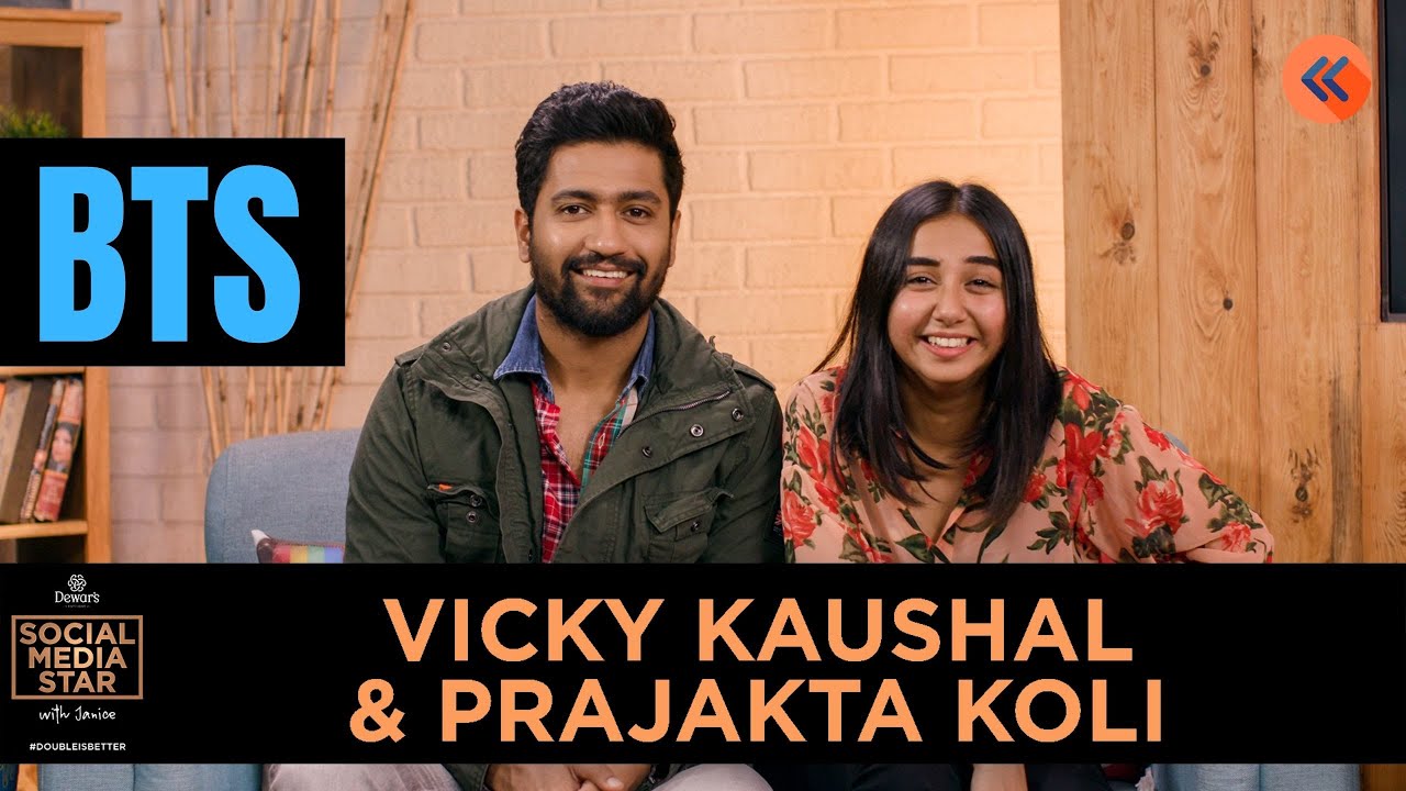 BTS  Vicky Kaushal and Prajakta Koli  Social Media Star with Janice  Rewind Tube