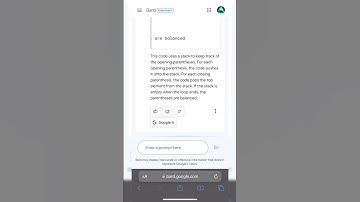Google Bard Demo: Valid Parentheses Using Google Bard AI 😱😱| Google Bard Demo #shorts