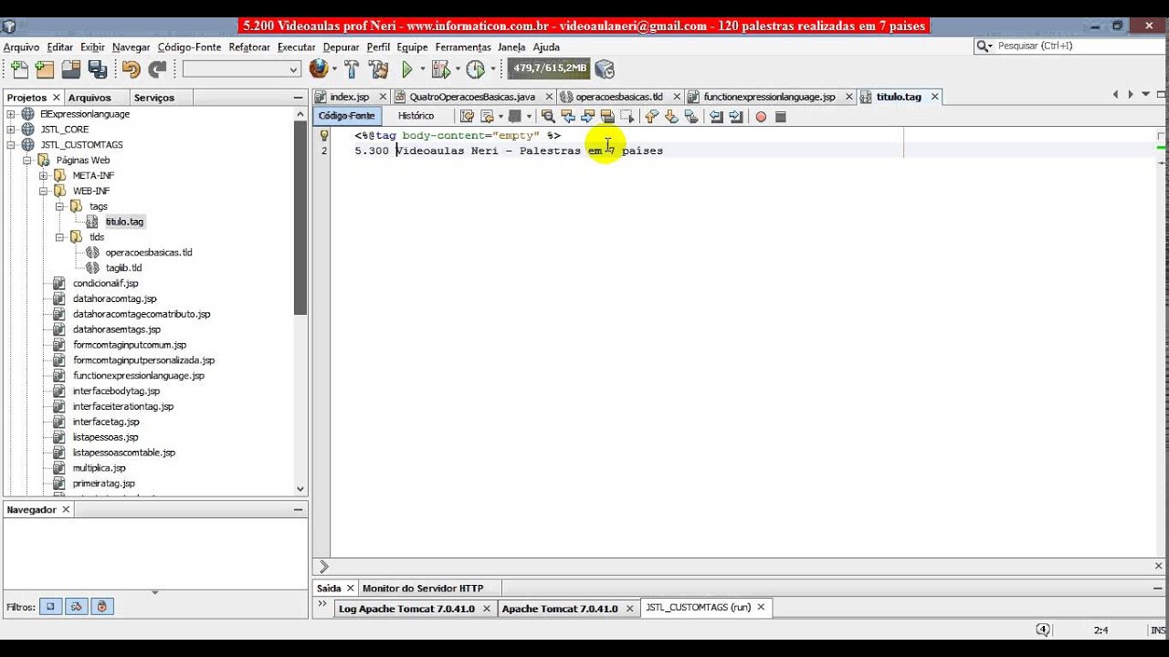 aula 5336 java para web III Criando Tag Files tagdir body content YouTube