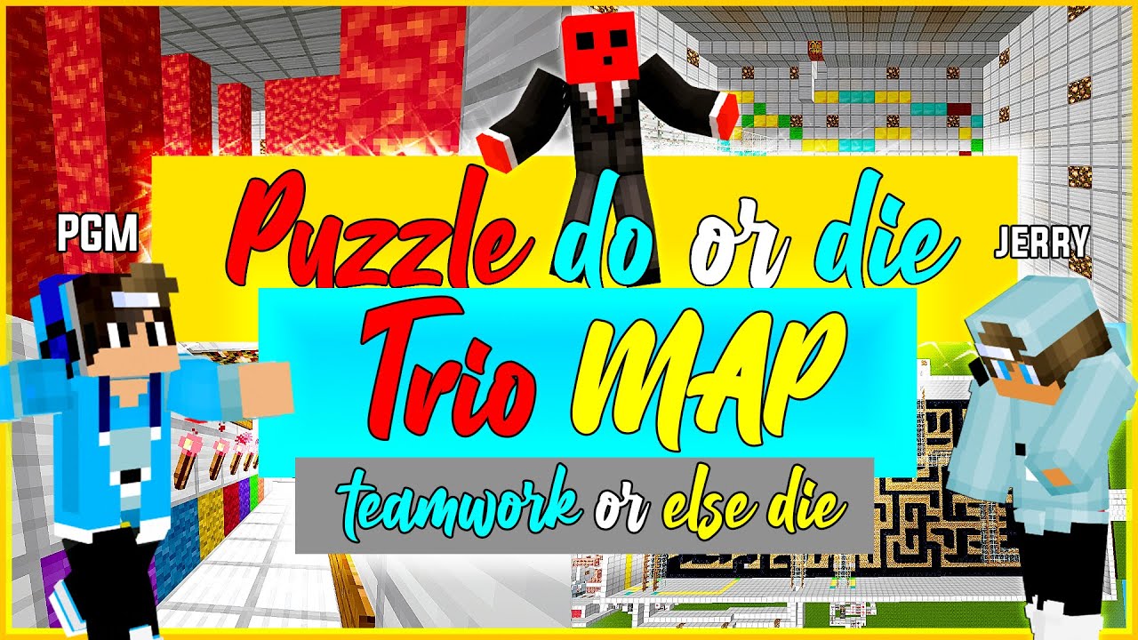 Craziest Trio Teamwork Puzzle Map Ever in Minecraft ft ...