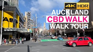 Auckland CBD Winter Walking Tour New Zealand 4K