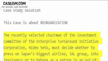 Restructuring JAL Case Study Help - Caseism.com